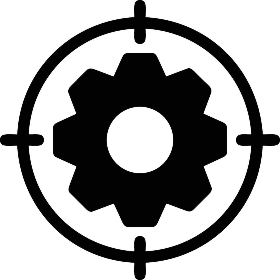 Gear setting symbol icon vector image. Illustration of the industrial wheel mechine mechanism design image