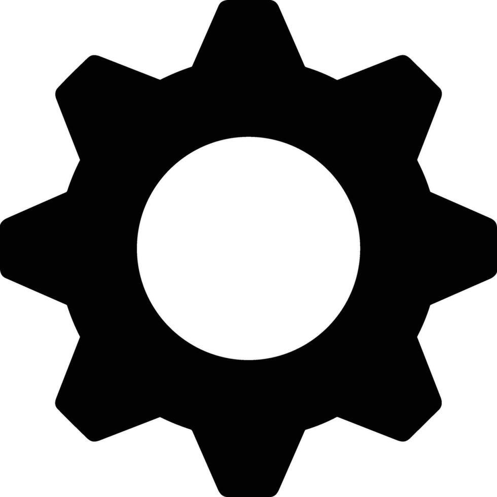 Gear setting symbol icon vector image. Illustration of the industrial wheel mechine mechanism design image