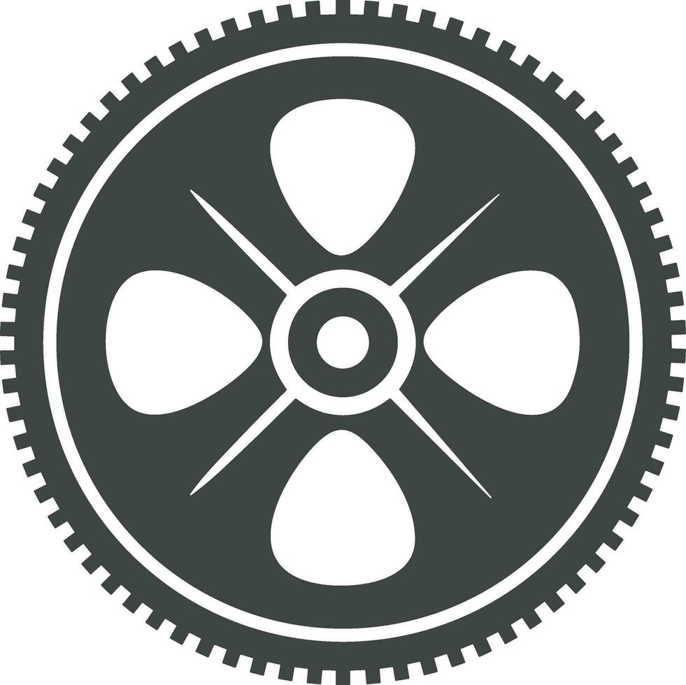 Gear setting symbol icon vector image. Illustration of the industrial wheel mechine mechanism design image