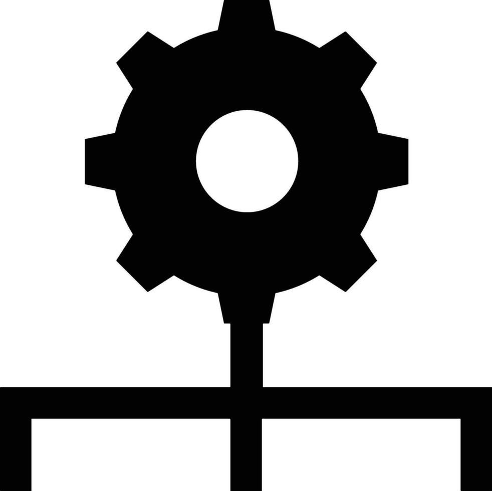 Gear setting symbol icon vector image. Illustration of the industrial wheel mechine mechanism design image