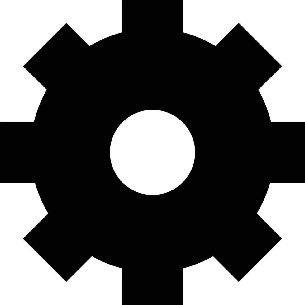 Gear setting symbol icon vector image. Illustration of the industrial wheel mechine mechanism design image