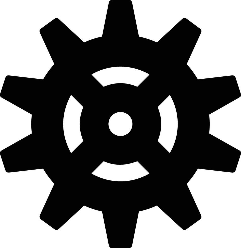 Gear setting symbol icon vector image. Illustration of the industrial wheel mechine mechanism design image