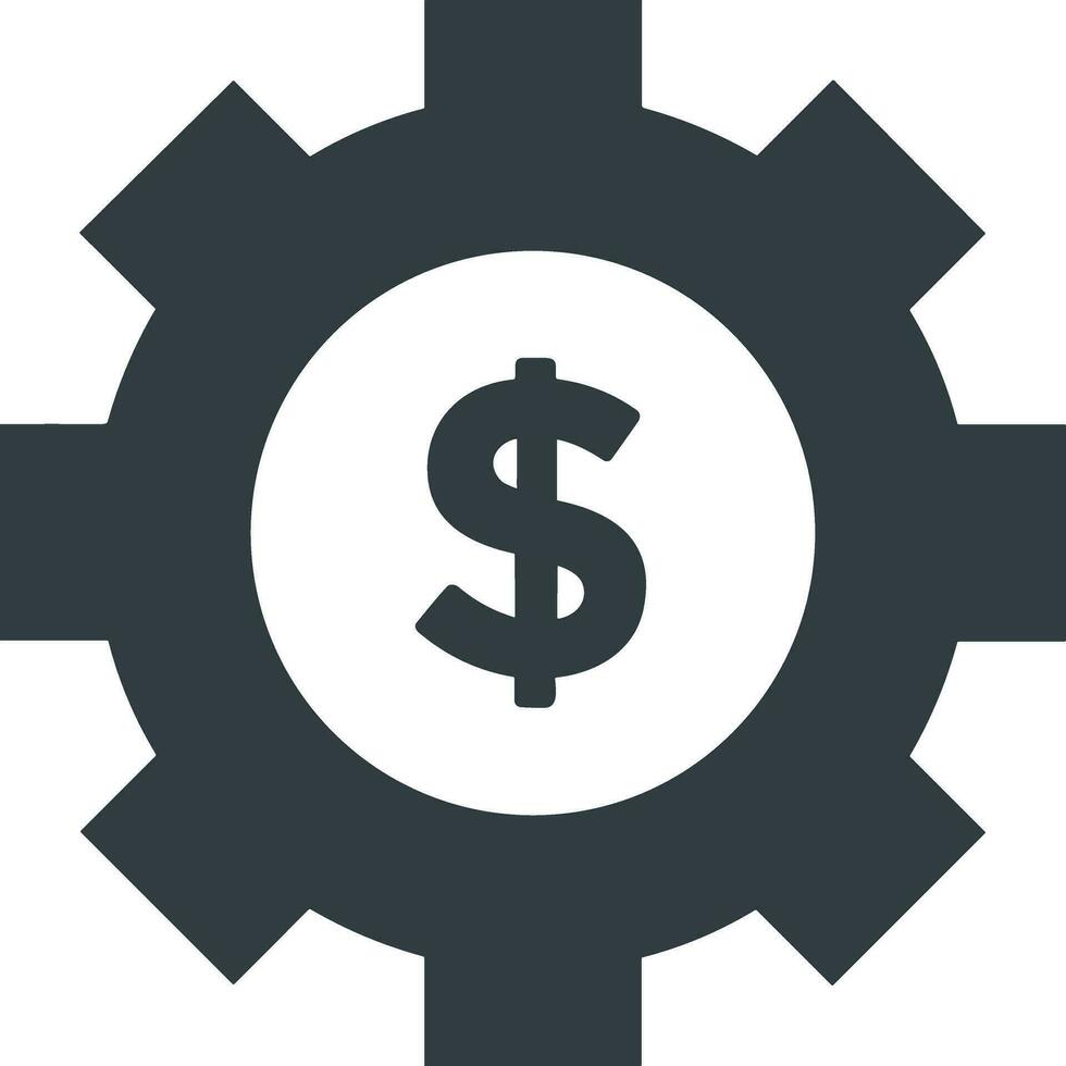 Gear setting symbol icon vector image. Illustration of the industrial wheel mechine mechanism design image