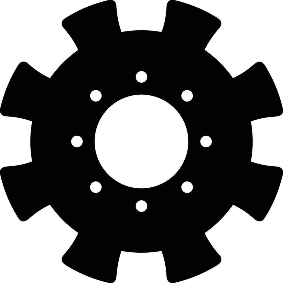 Gear setting symbol icon vector image. Illustration of the industrial wheel mechine mechanism design image