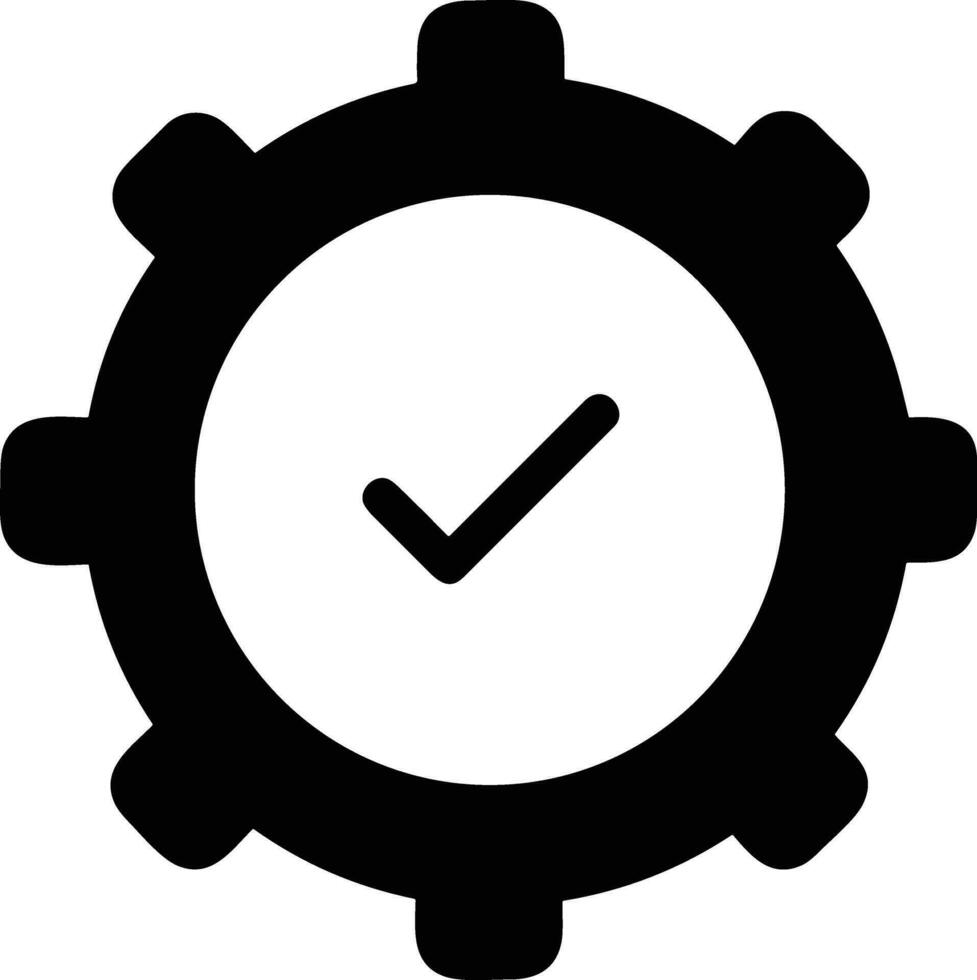 Gear setting symbol icon vector image. Illustration of the industrial wheel mechine mechanism design image