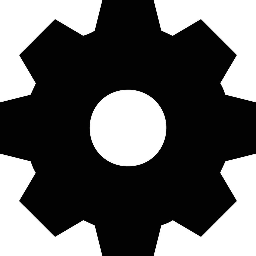 Gear setting symbol icon vector image. Illustration of the industrial wheel mechine mechanism design image