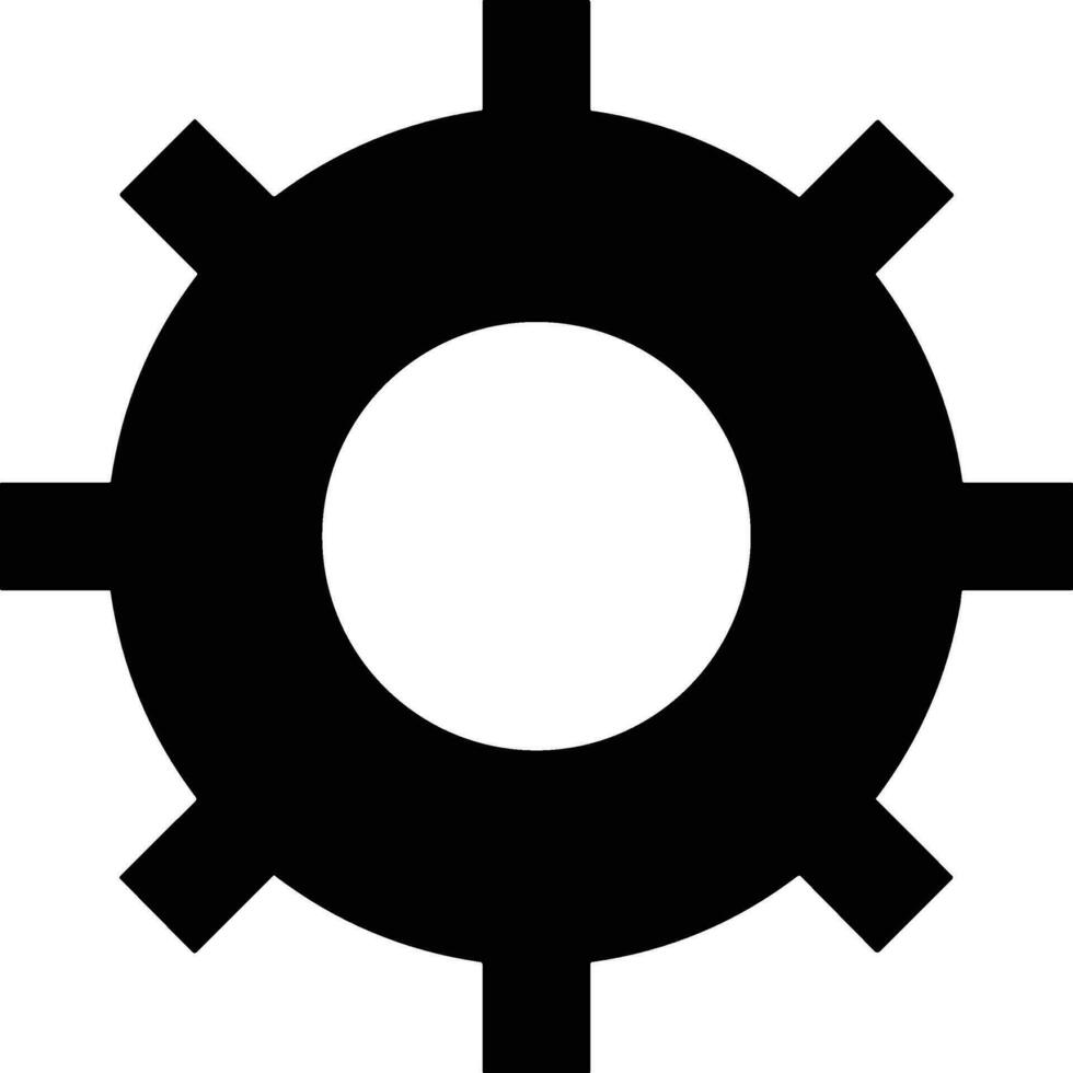 Gear setting symbol icon vector image. Illustration of the industrial wheel mechine mechanism design image