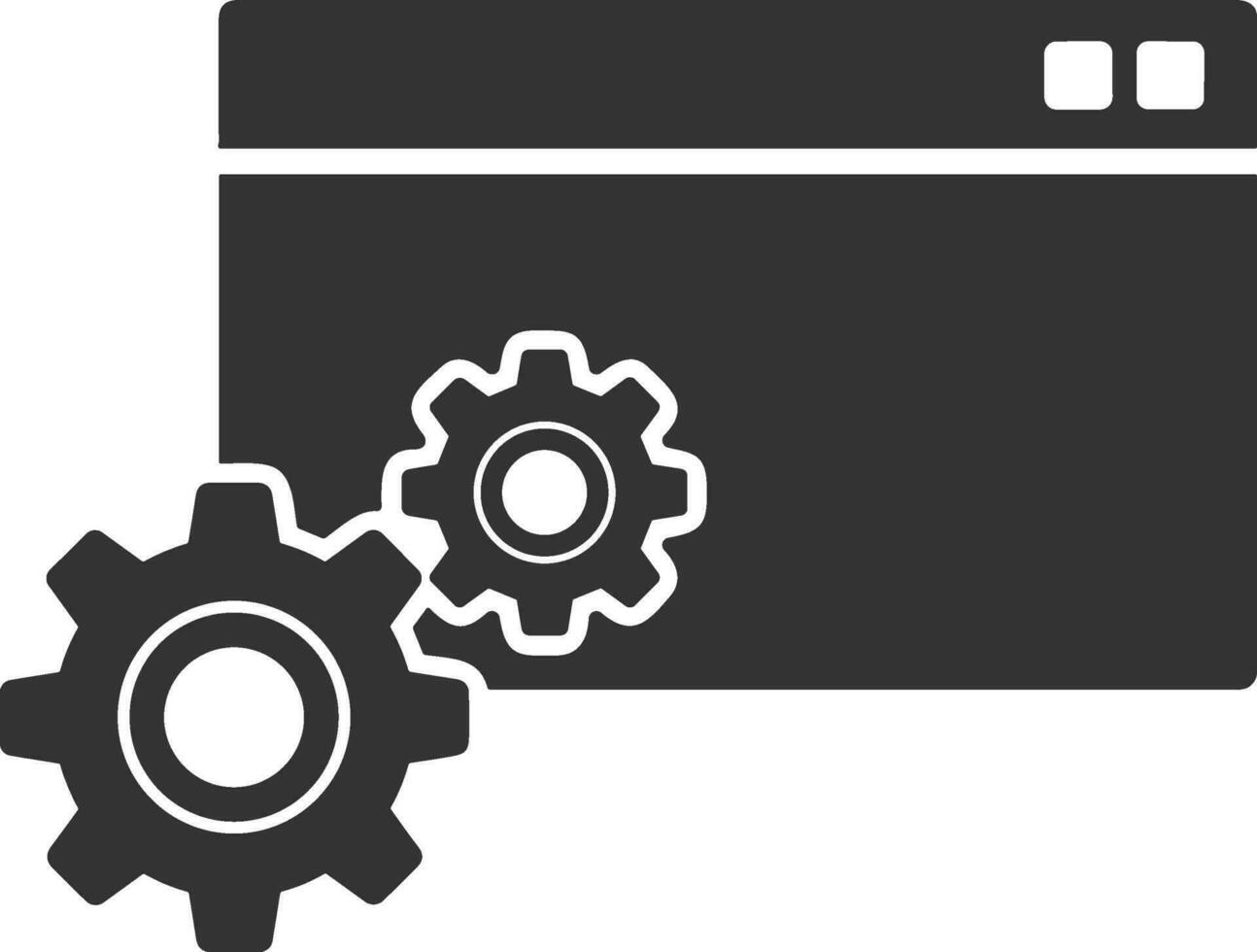 Gear setting symbol icon vector image. Illustration of the industrial wheel mechine mechanism design image