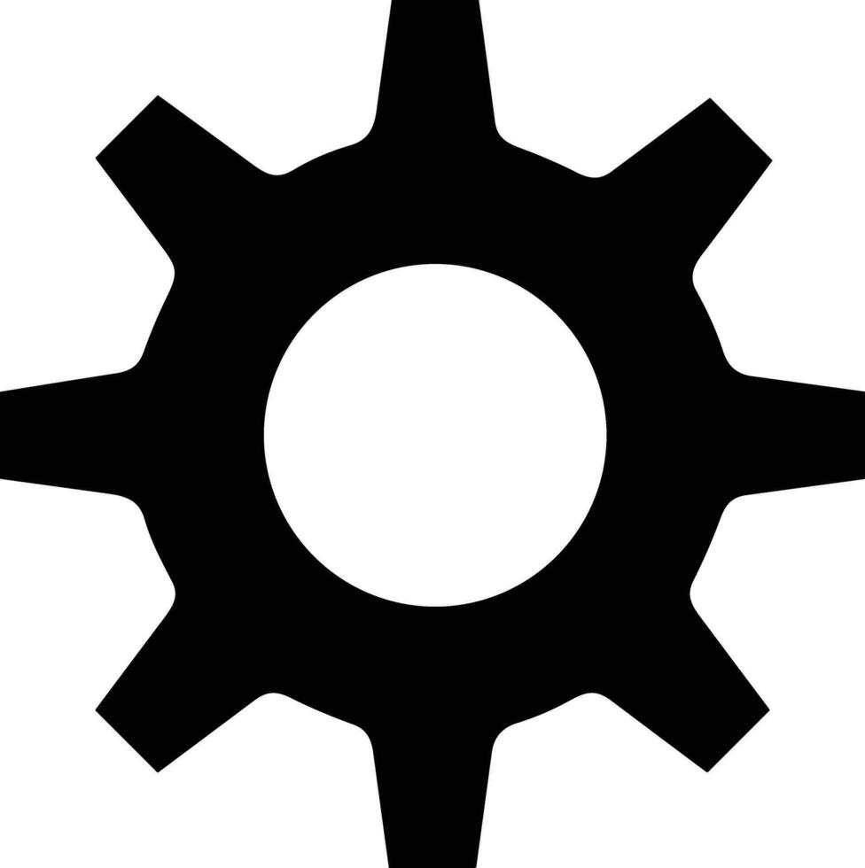 Gear setting symbol icon vector image. Illustration of the industrial wheel mechine mechanism design image