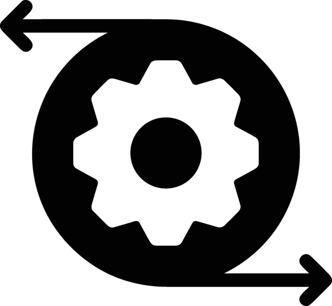 Gear setting symbol icon vector image. Illustration of the industrial wheel mechine mechanism design image