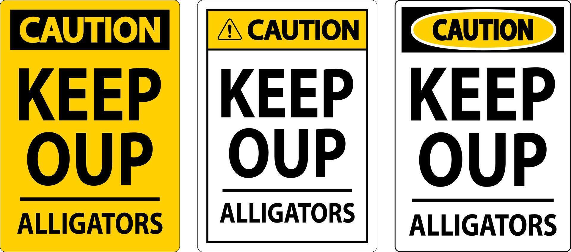 Alligator Warning Sign Danger Keep Out - Alligators vector