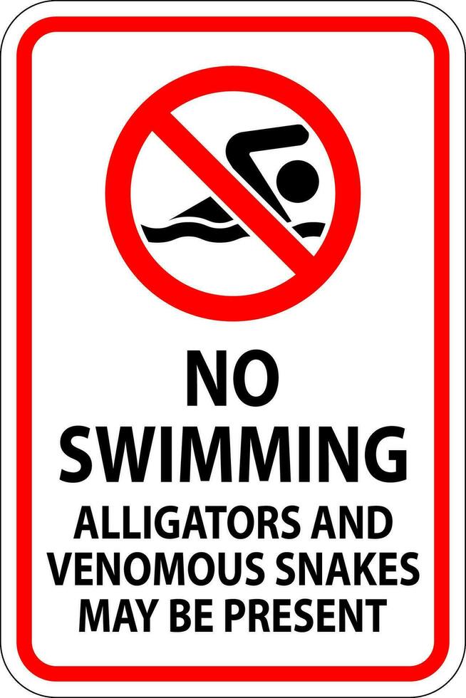 No nadando firmar, caimanes y venenoso serpientes mayo ser presente vector