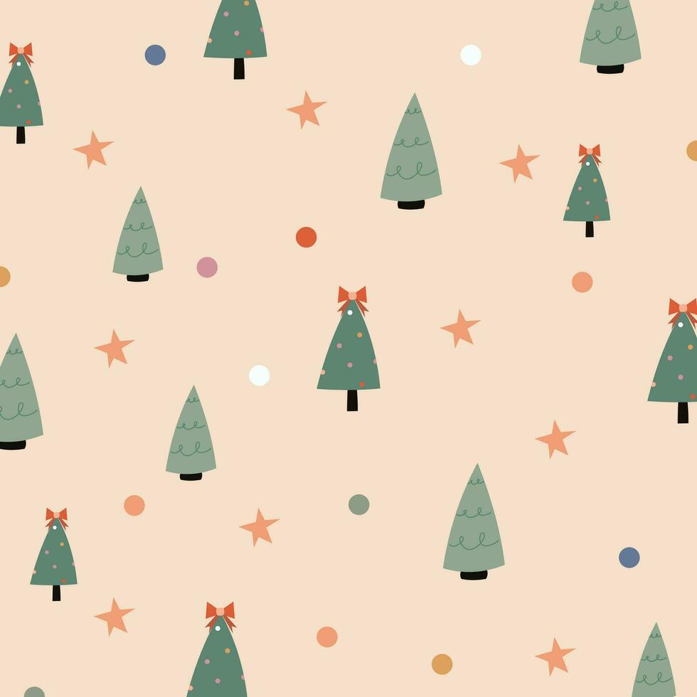 Christmas tree wallpaper use for background design, print, social networks, packaging, textile, web, cover, banner and etc. vector
