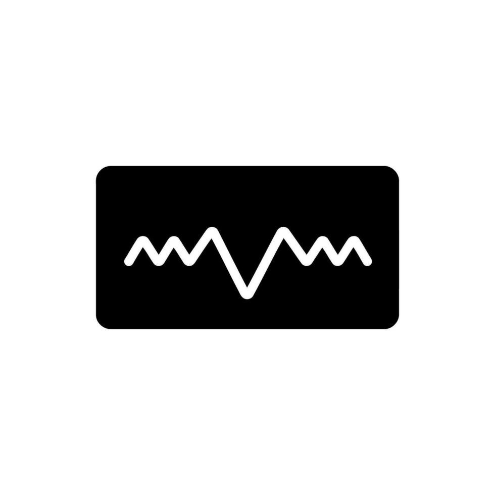 ECG monitor icon on white background vector