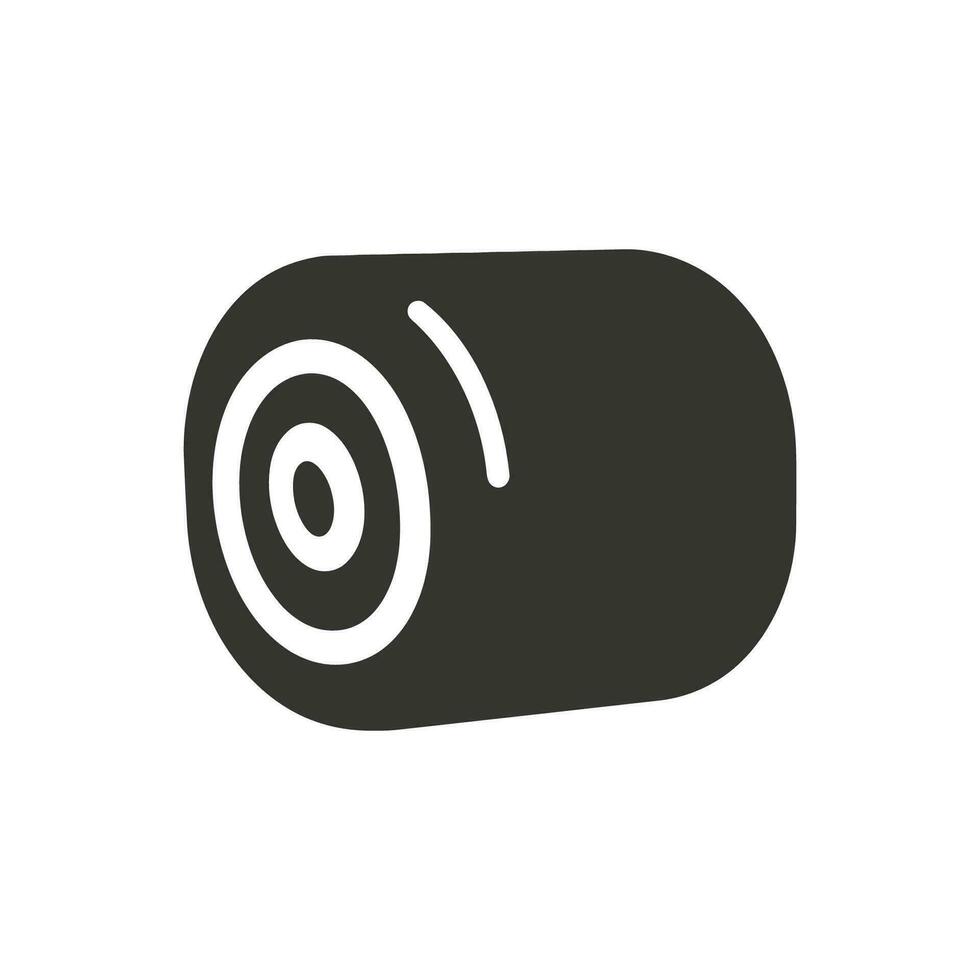 Pasta Roll Icon on White Background - Simple Vector Illustration