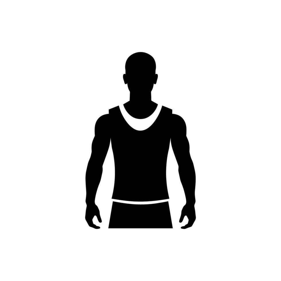 Athlete Icon on White Background - Simple Vector Illustration