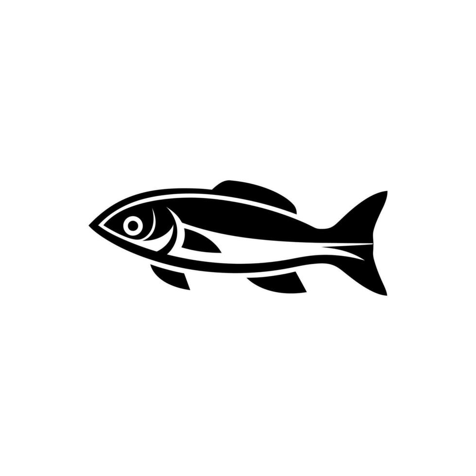 sardina pescado icono en blanco antecedentes - sencillo vector ilustración