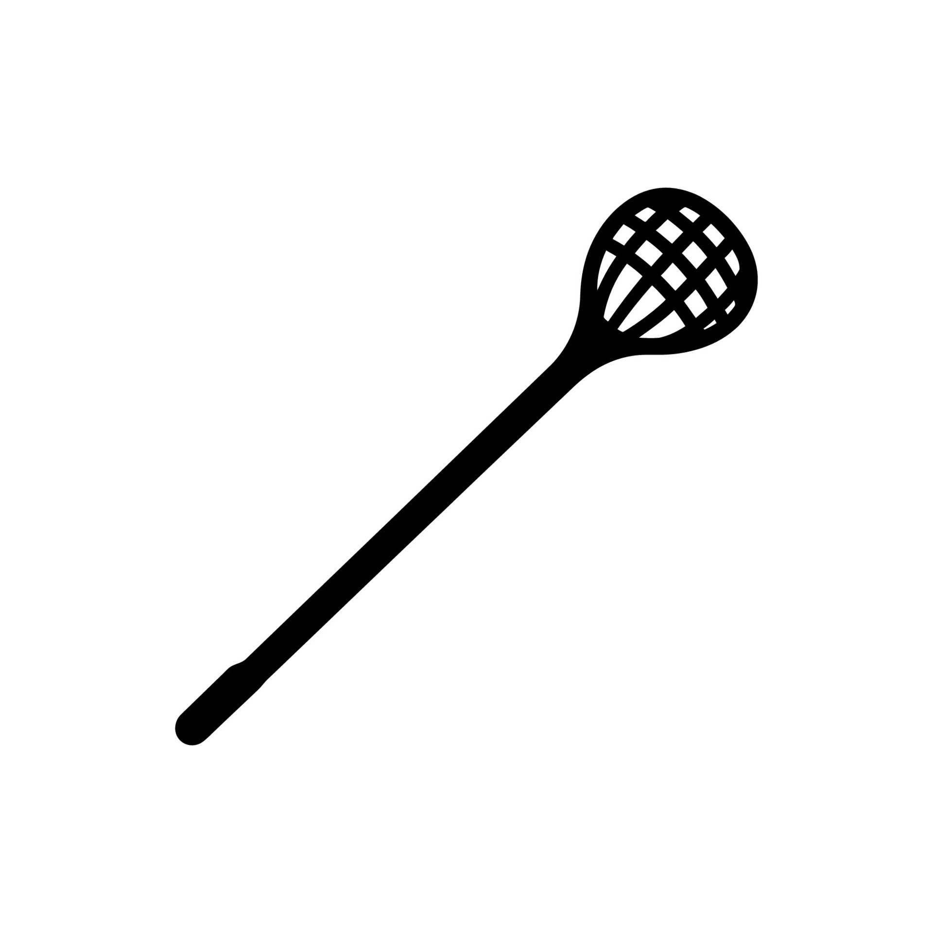 Lacrosse Stick Icon on White Background Simple Vector Illustration