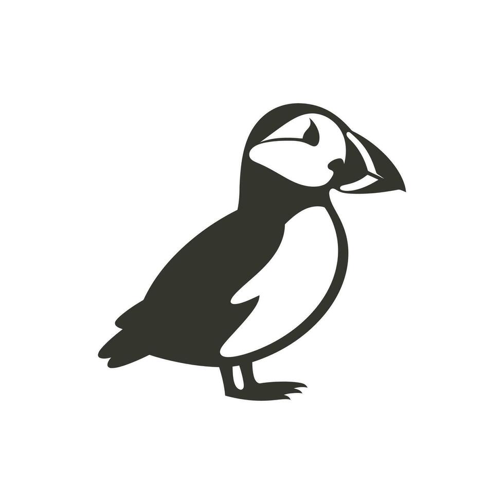 frailecillo pájaro icono en blanco antecedentes - sencillo vector ilustración