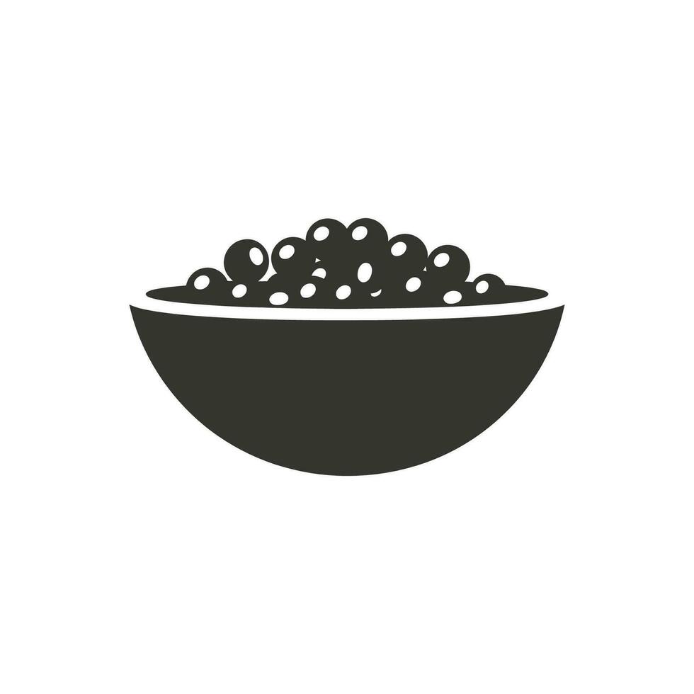 caviar icono en blanco antecedentes - sencillo vector ilustración