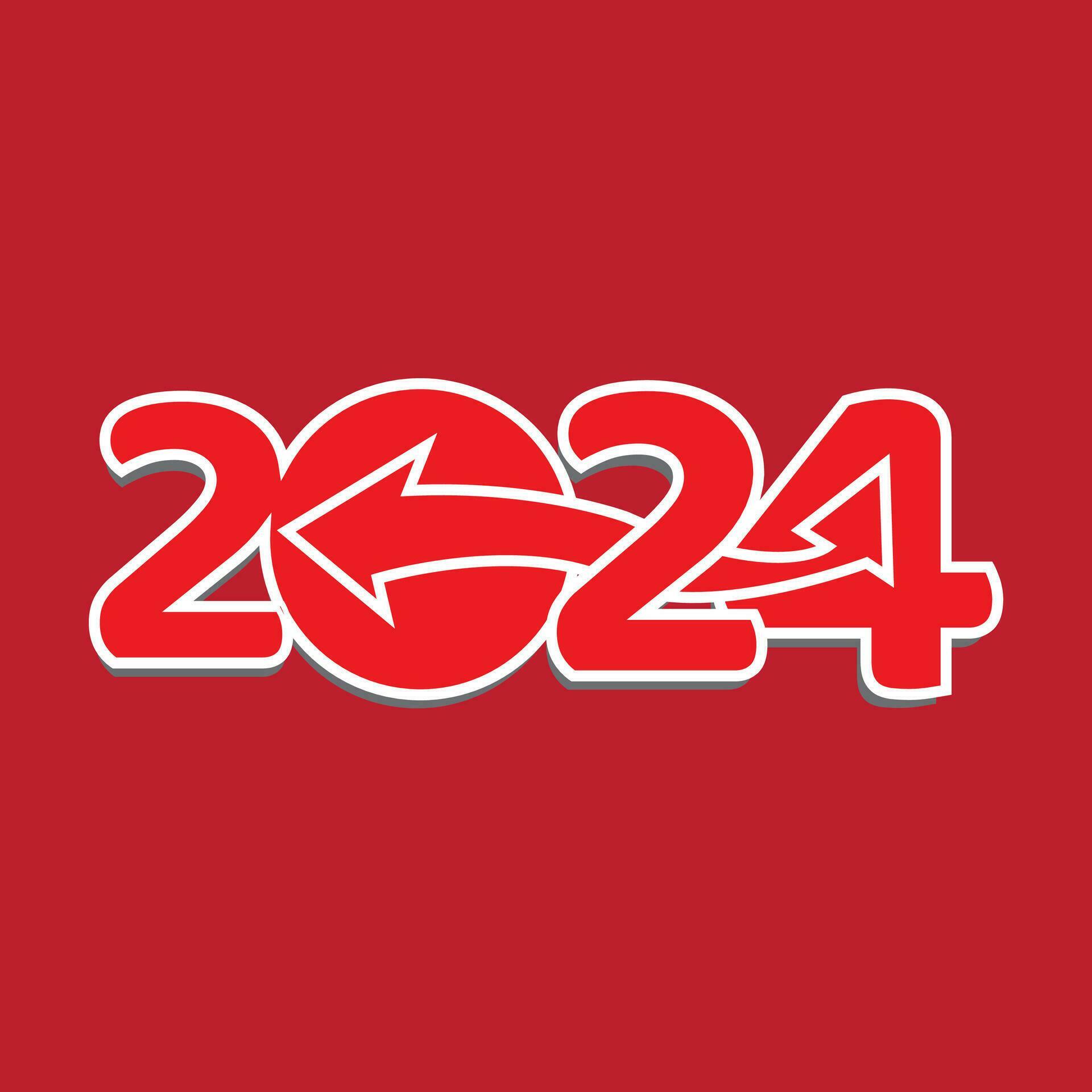 Happy New Year 2024 Vector Design 2024 eve 34778820 Vector Art at Vecteezy