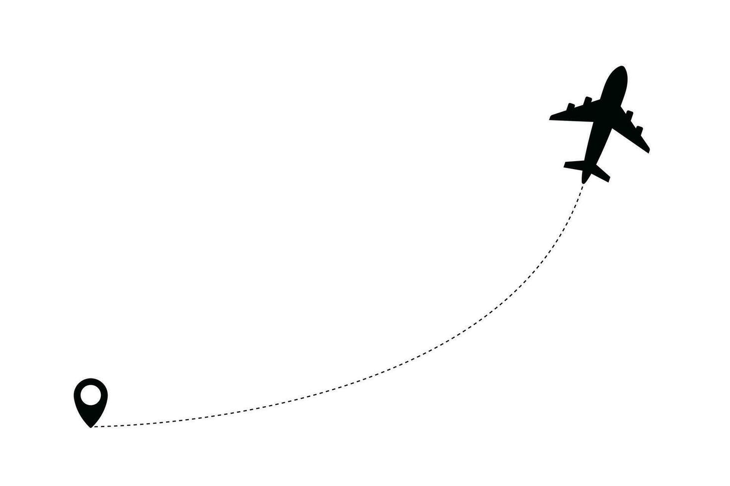 Flying Airplane Silhouette , vector design