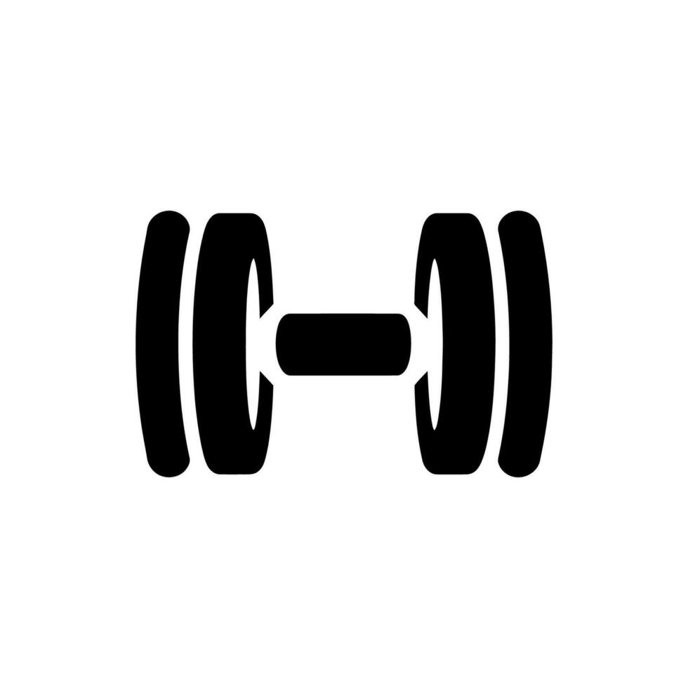 Dumbbell Icon on White Background - Simple Vector Illustration