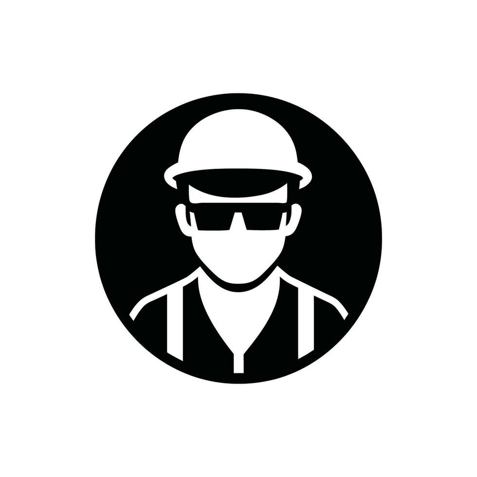 Engineer Icon on White Background - Simple Vector Illustration