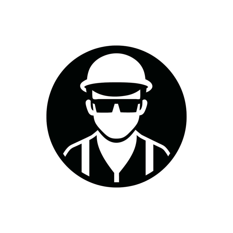 ingeniero icono en blanco antecedentes - sencillo vector ilustración