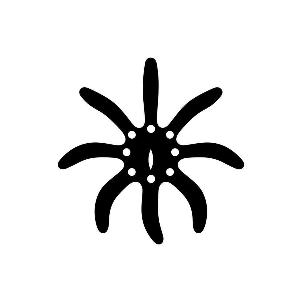 frágil estrella icono en blanco antecedentes - sencillo vector ilustración