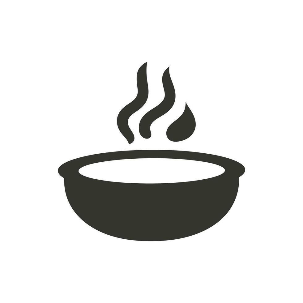 curry sopa icono en blanco antecedentes - sencillo vector ilustración