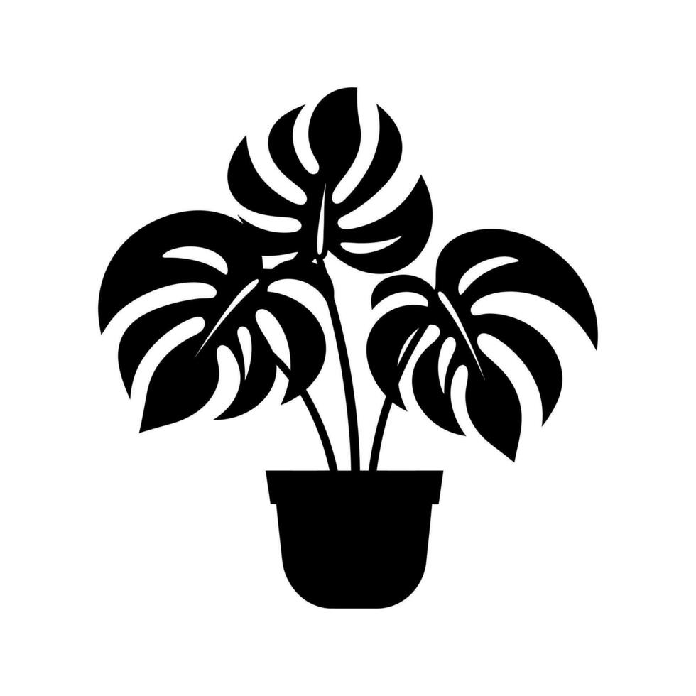 Philodendron Icon - Simple Vector Illustration