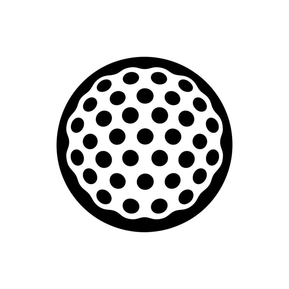 Golf Ball Icon on White Background - Simple Vector Illustration