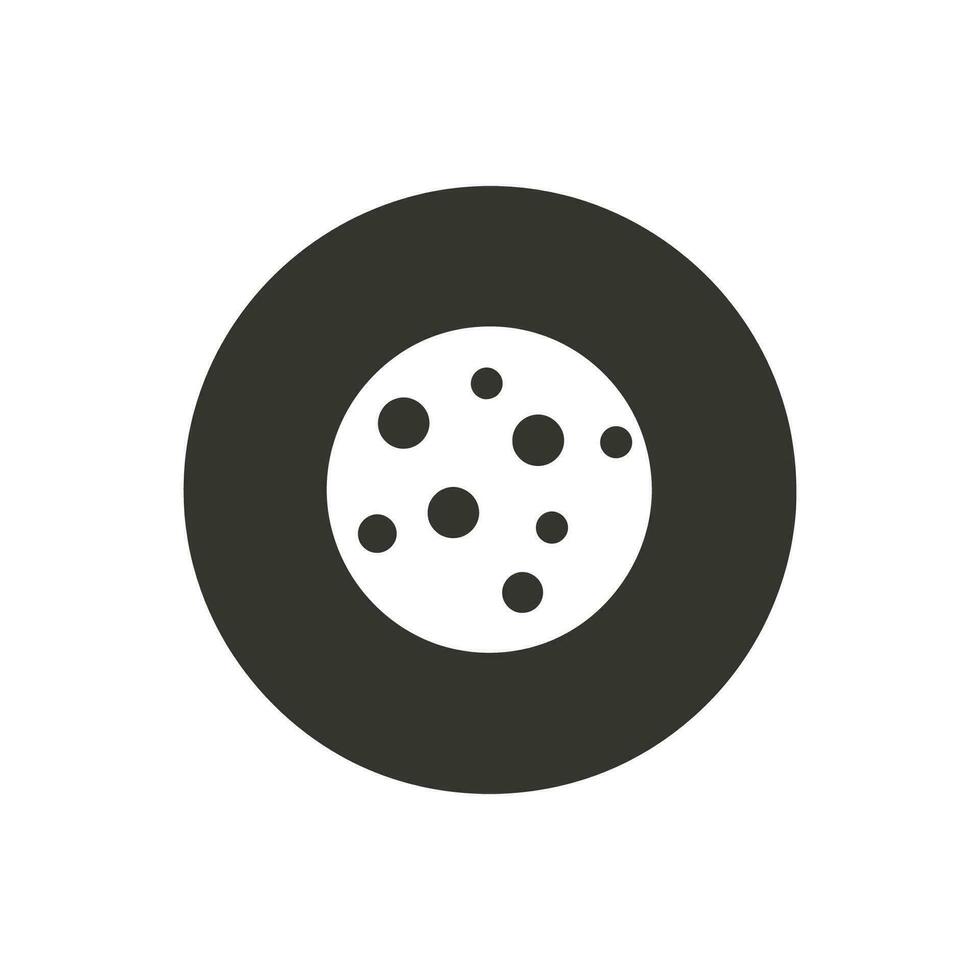 Truffle Chocolate Icon on White Background - Simple Vector Illustration
