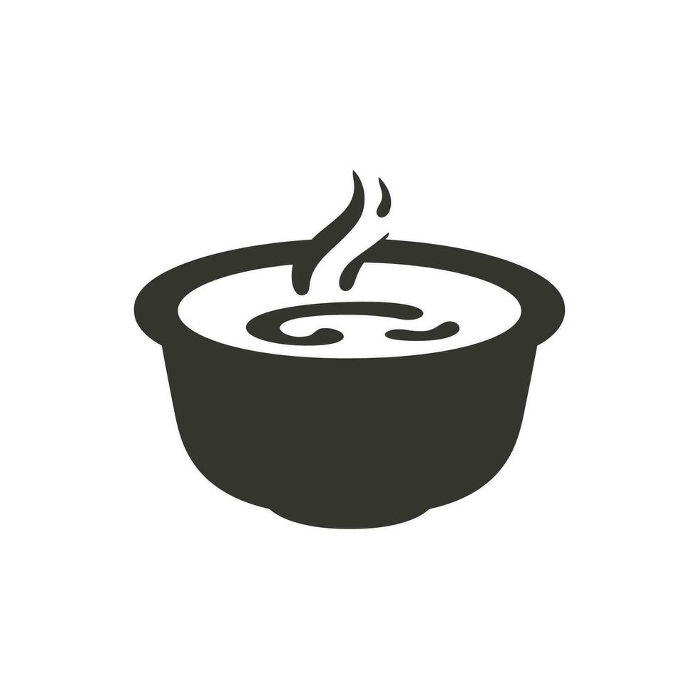 pho sopa icono en blanco antecedentes - sencillo vector ilustración