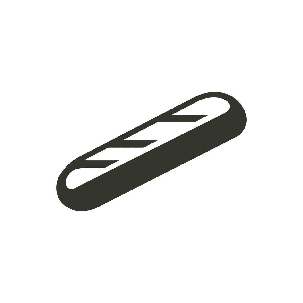 Baguette Icon on White Background - Simple Vector Illustration