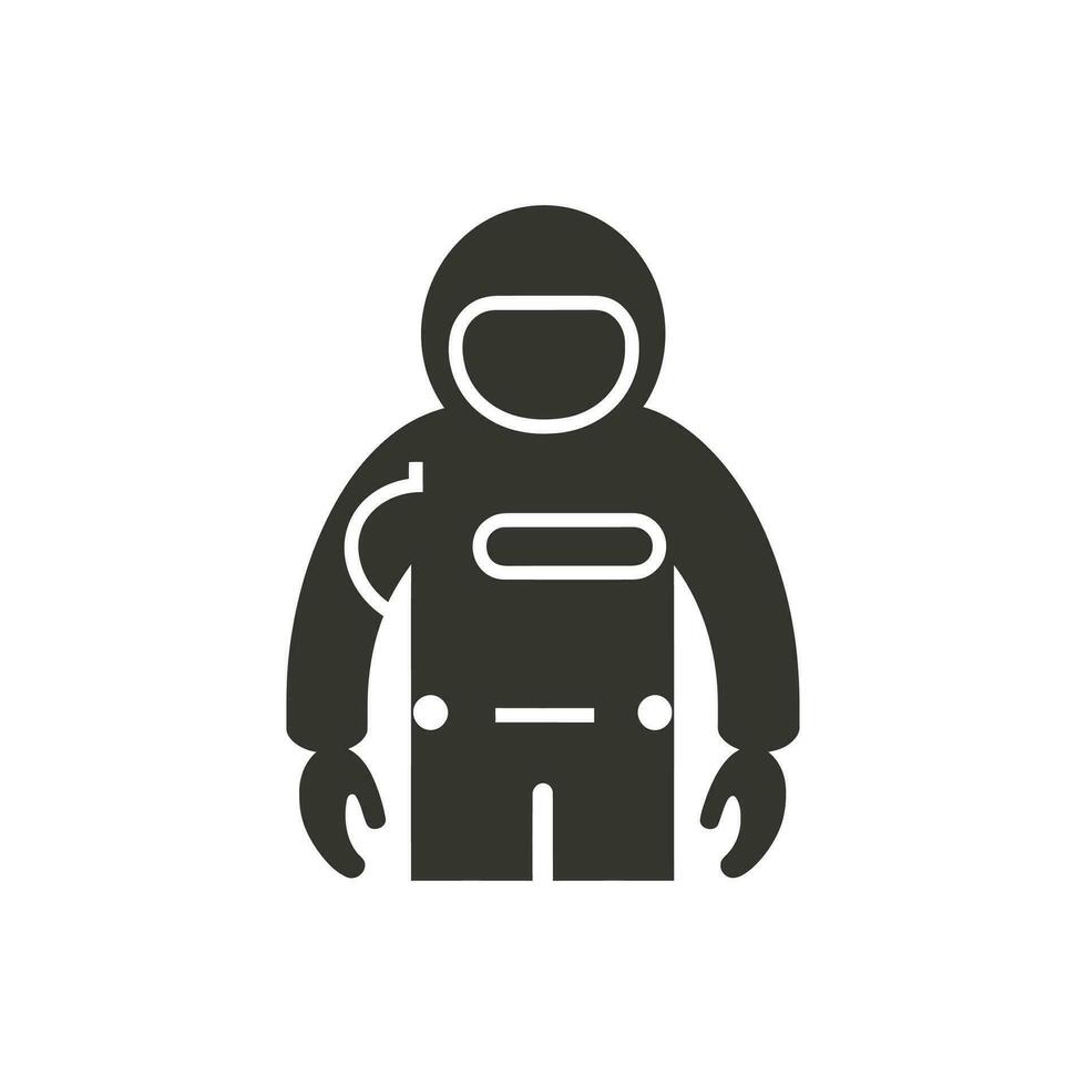 Astronaut Icon on White Background - Simple Vector Illustration