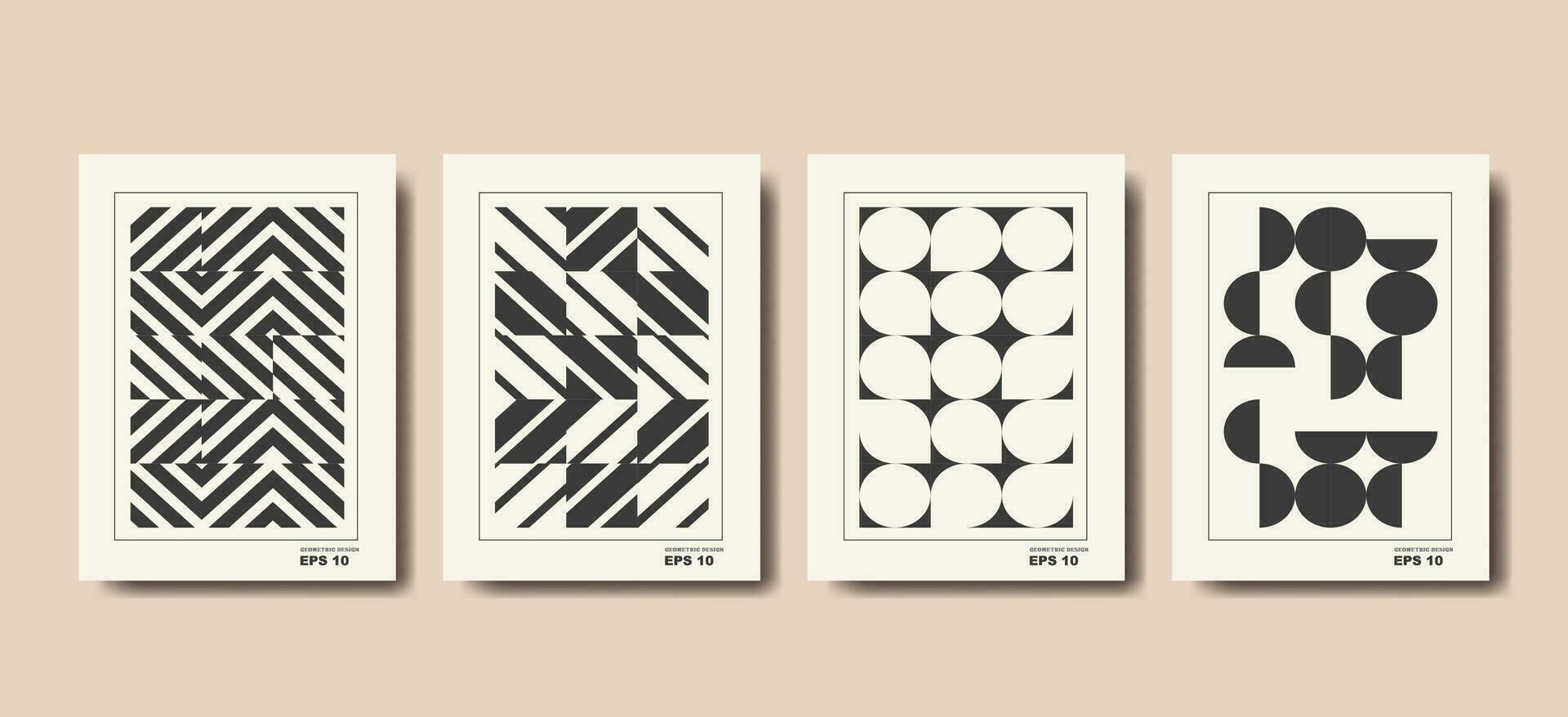Brutalism covers design. Minimal geometric shapes compositions. Applicable for brochures, posters, covers and banners. vector