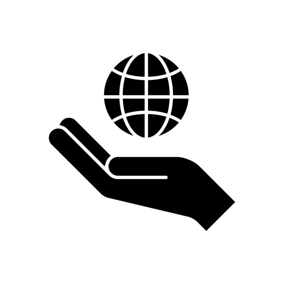 World map vector icon. Navigation illustration sign. Globe symbol. Travel logo.