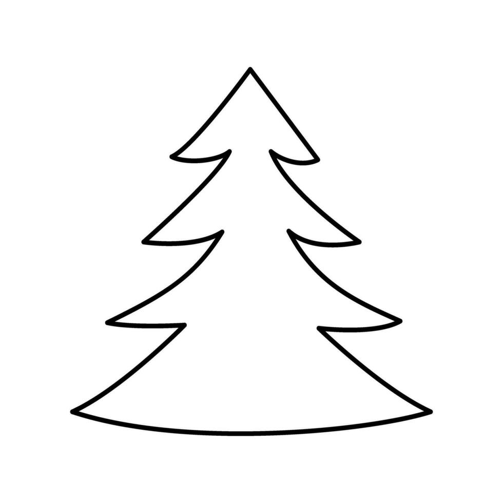 Christmas tree vector icon. new year illustration sign. winter symbol.