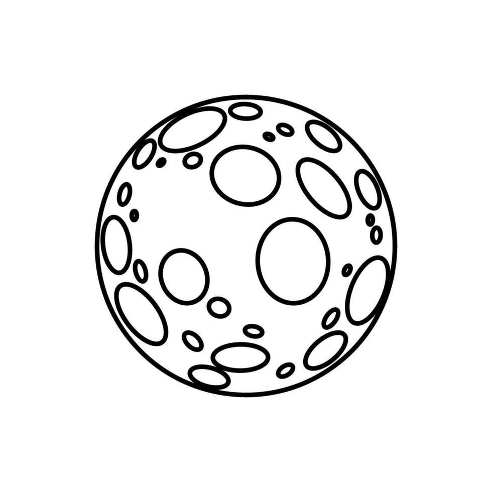 Moon icon vector. full moon illustration sign. planet symbol or logo. vector