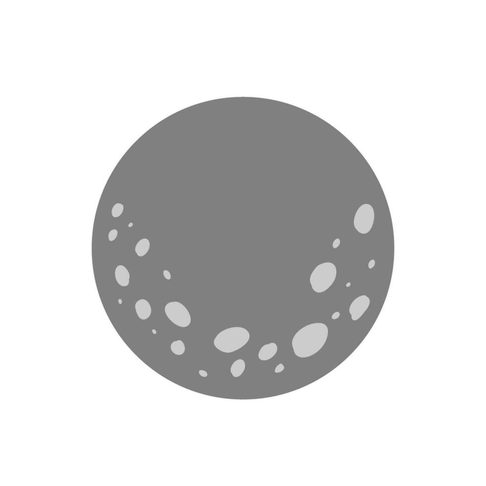 Moon icon vector. full moon illustration sign. planet symbol or logo. vector