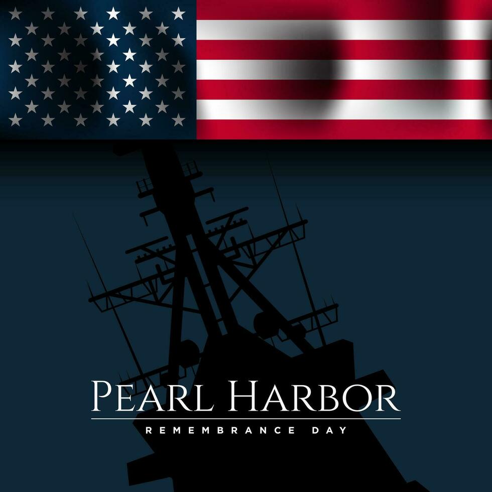 Pearl Harbor Remembrance Day Background. vector