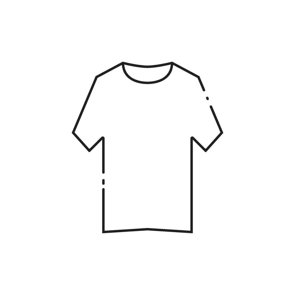 corto manga camisa icono vector