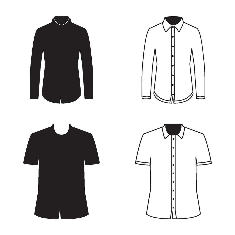 shirt collection icon vector