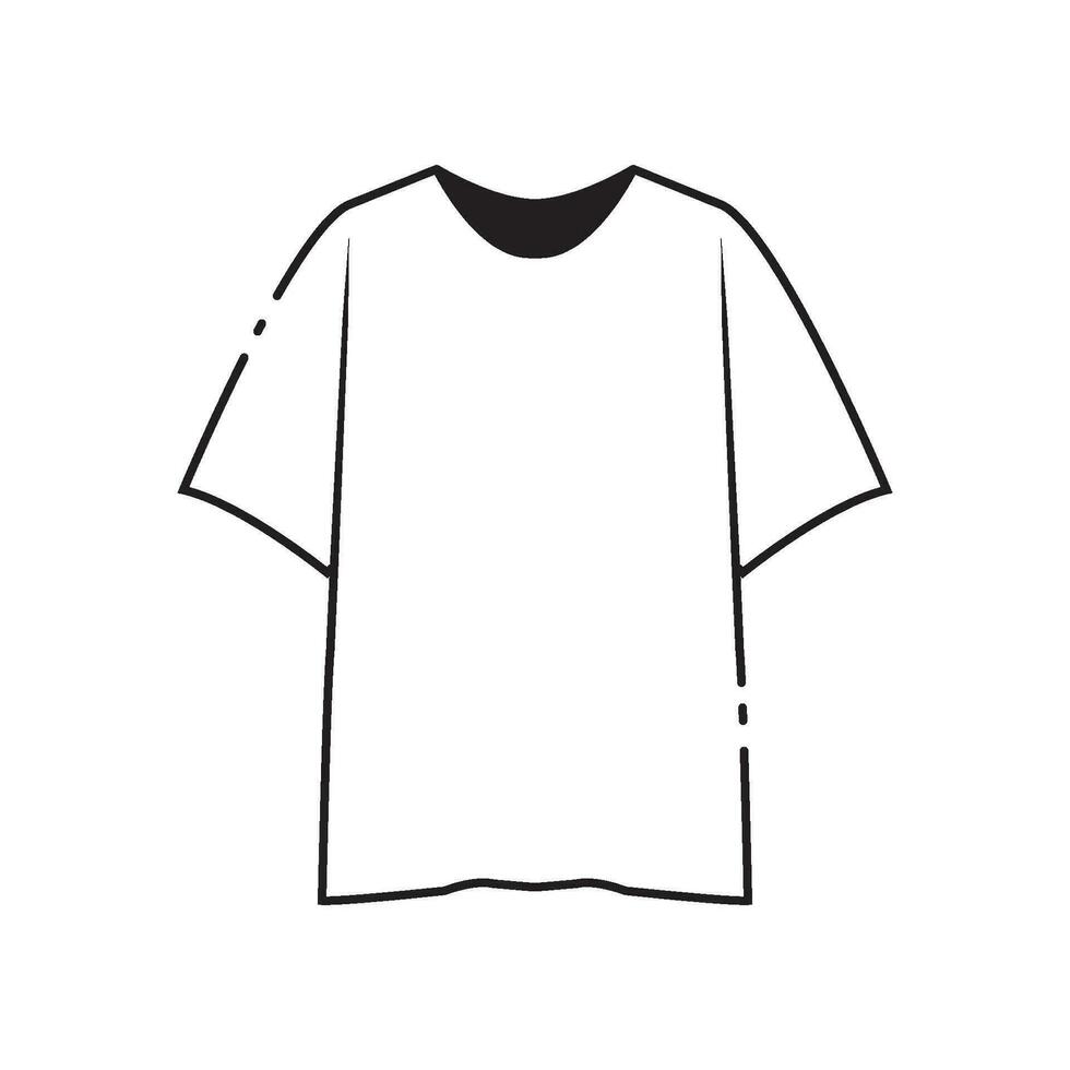 corto manga camisa icono vector