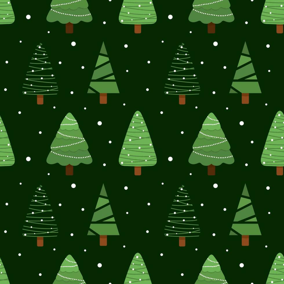 Seamless christmas pattern. Background with christmas trees. Perfect for wrapping paper, greeting cards, textile. vector