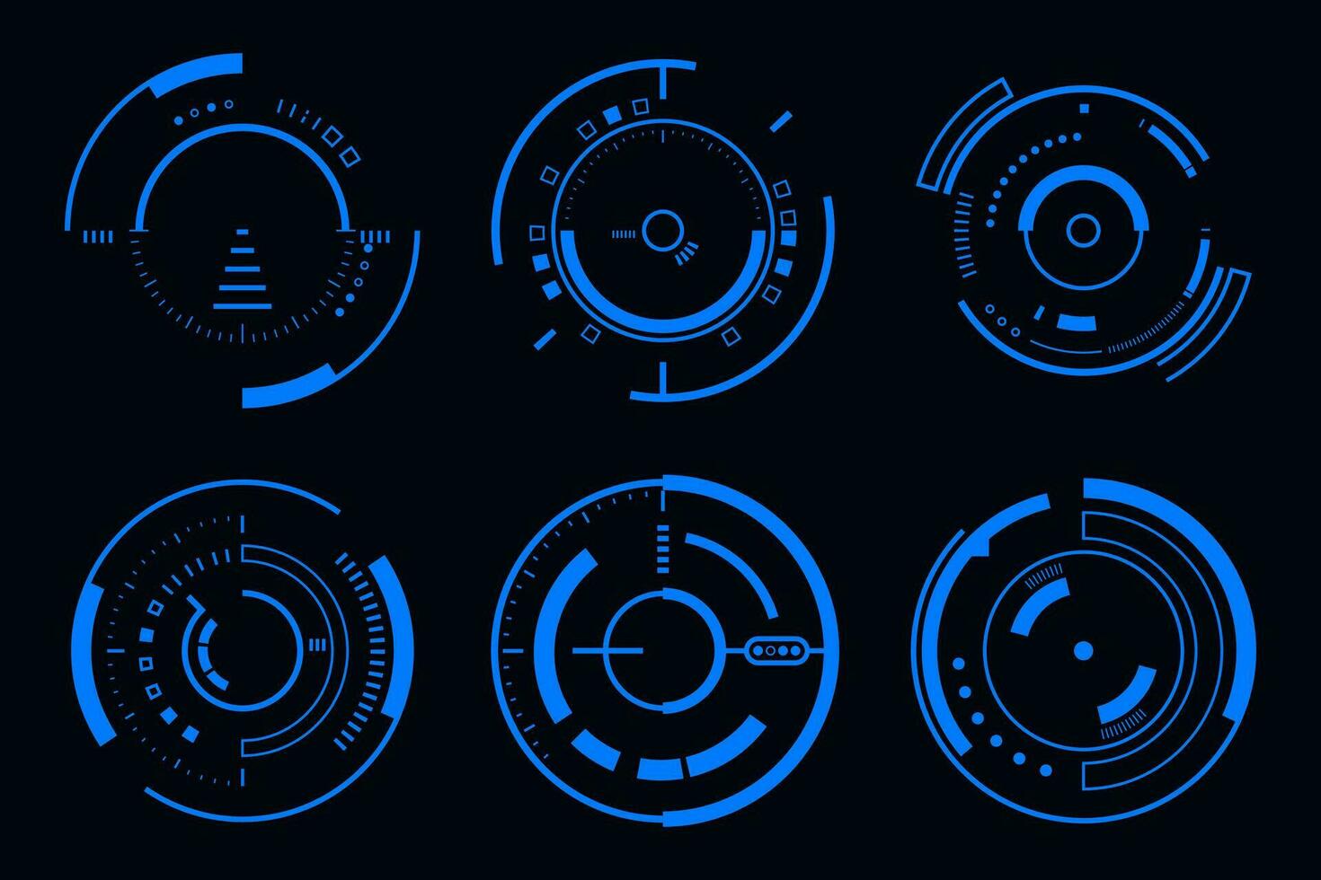 vector hud circulo marco interfaz tecnología futurista elemento.