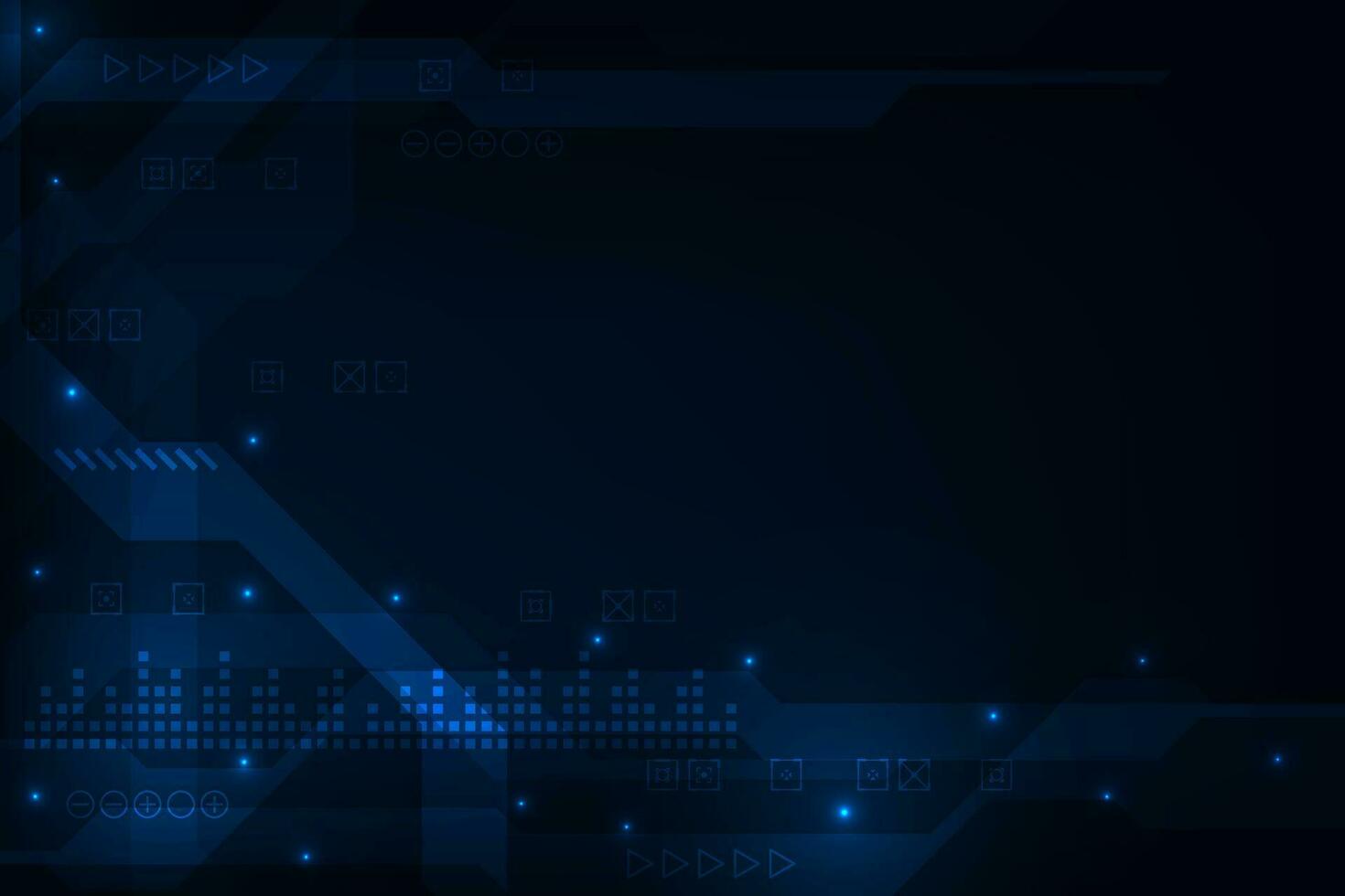 Vector abstract technology modern futuristic blue light background.