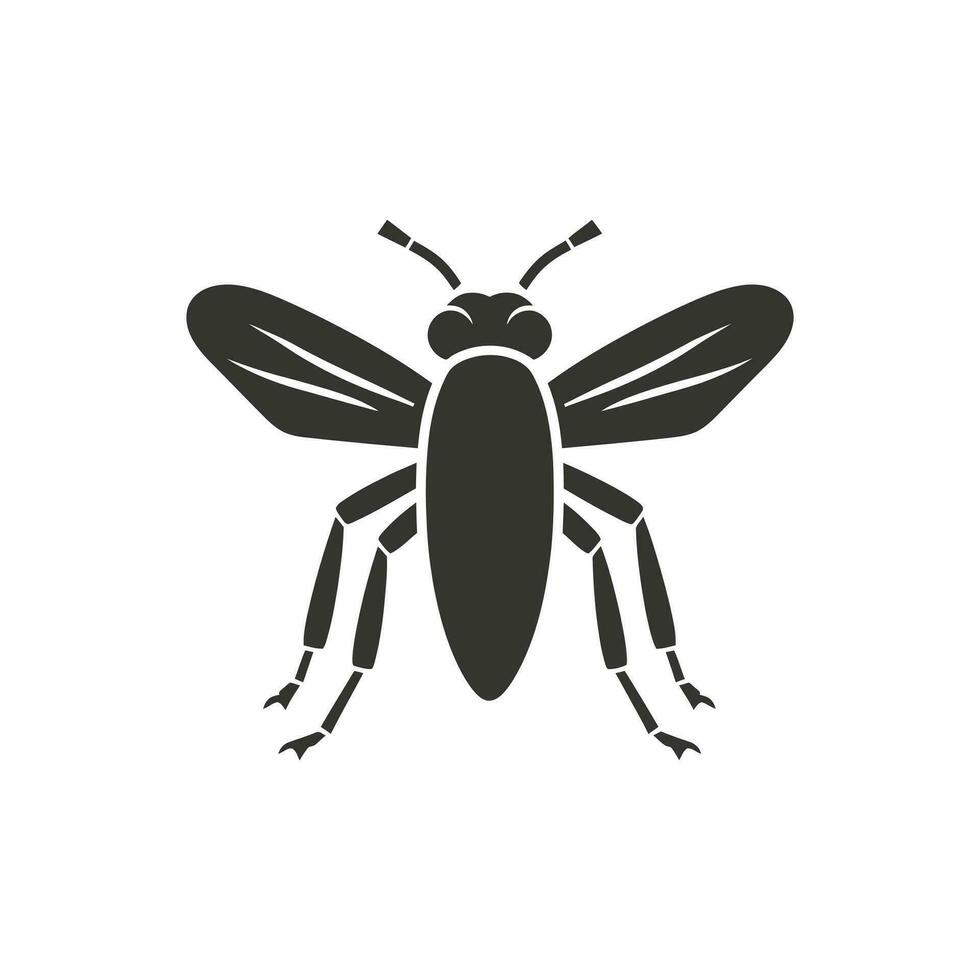 Grasshopper Insect Icon on White Background - Simple Vector Illustration
